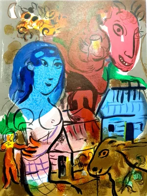 Marc Chagall - Homage to Marc Chagall - Original Lithograph 1969