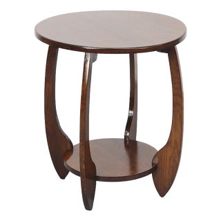 Art Deco Oak Side Table For Sale