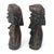 Japanese 1950s Japanese Ainu Hand-Carved Wood Figures, Hokkaidō, Pair For Sale - Image 3 of 12