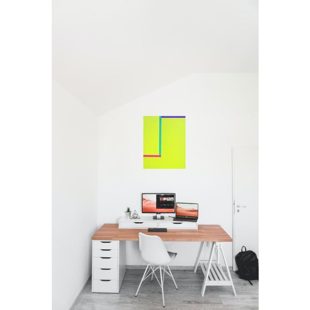 Contemporary "Youth" Contemporary Minimalist Geometric Oil Painting by Shyun Song For Sale - Image 3 of 3