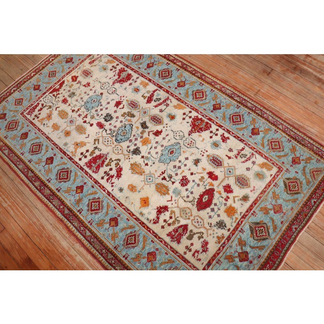Antique Zabihi Collection Turkish Ghiordes Rug - 3'9" x 5'11" For Sale In New York - Image 6 of 9