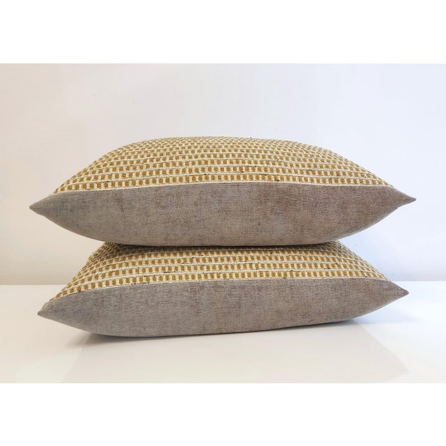 Textural Masterpiece, Warm Earthy Palette & Fancy Yarns – A Set of 2 Decorative Pillow Covers 28” X 20” For Sale - Image 13 of 16