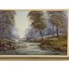 Oil Painting of Tree Lined River in a Forest in Ireland by Irish Artist, Denis Thornton (1937-1999) Art measures 14 x 10...