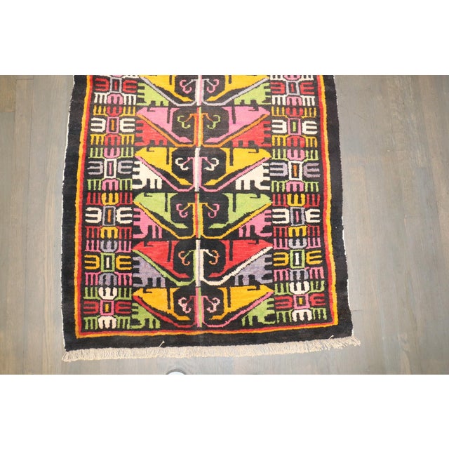 Quirky Vintage Tibetan Rug no. j5290 For Sale - Image 4 of 5