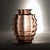 Glass Belgian Art Deco Optic Glass Vase from Doyen, 1930s For Sale - Image 7 of 8