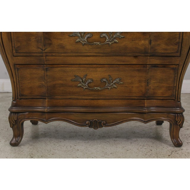 1970s Karges French Style Walnut Nightstand Chest For Sale - Image 5 of 13