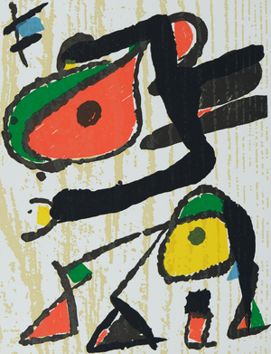 Joan Miro, Surreal Character, Etching
