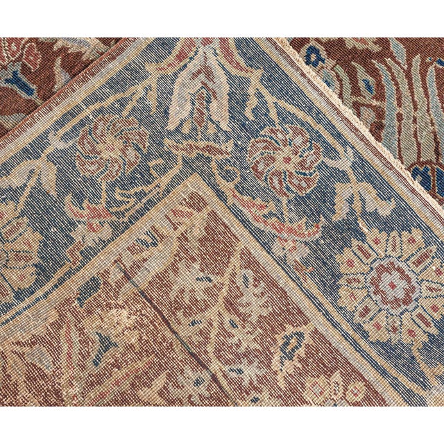 Brown Antique Indian Brown Handmade Wool Rug For Sale - Image 8 of 8