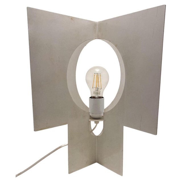 Metal Mid-Century Steel Table Lamp, Italy, 1960 For Sale - Image 7 of 7