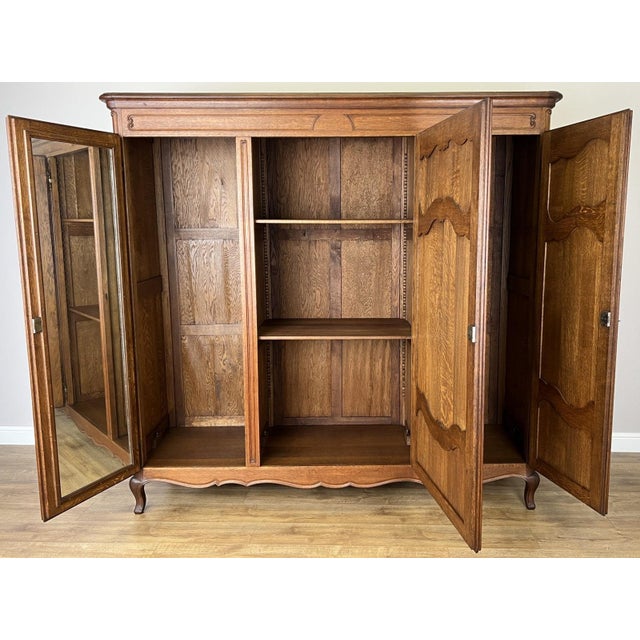 Vintage French Louis XVI Style Wardrobe in Oak For Sale - Image 13 of 16