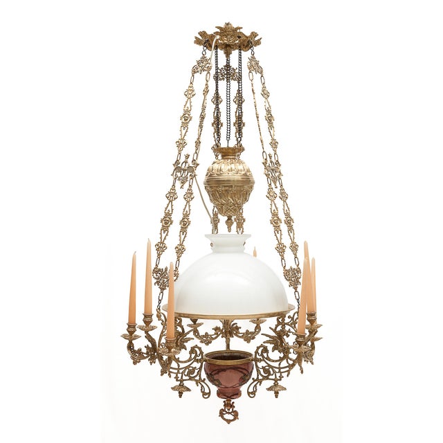 Antique Electrified Chandelier for Candles For Sale - Image 14 of 14