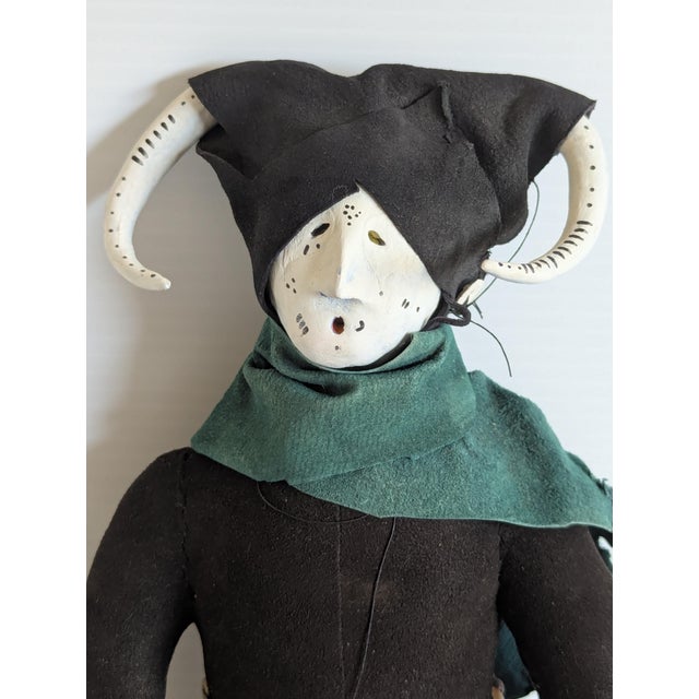 One of a kind Handcrafted jester by highly collected multimedia fiber artist Sandie (Sandra) Fenton. Sandie was an...