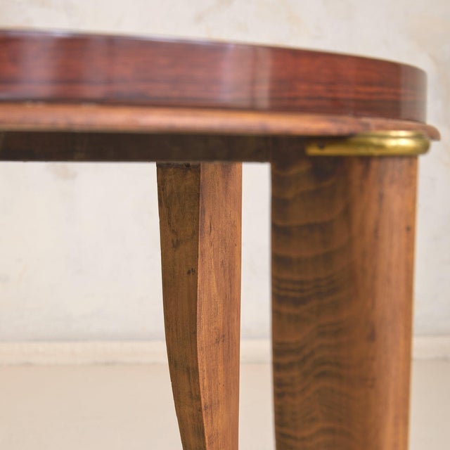 Brown French Art Deco Sycamore Maple Coffee Table by Maurice Jallot, 1940s For Sale - Image 8 of 9