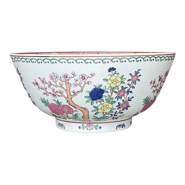 Vintage Monumental Boho Asian Bowl For Sale