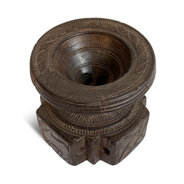 Indian India Old Vintage Wood Seed Sorter Bowl For Sale - Image 3 of 4
