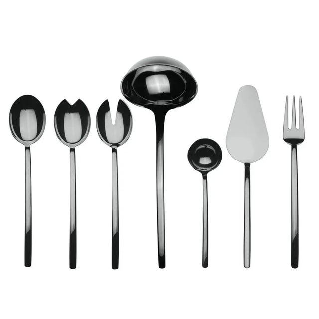 Contemporary Mepra Due 7-Piece Full Serving Set, Oro Black For Sale - Image 3 of 3