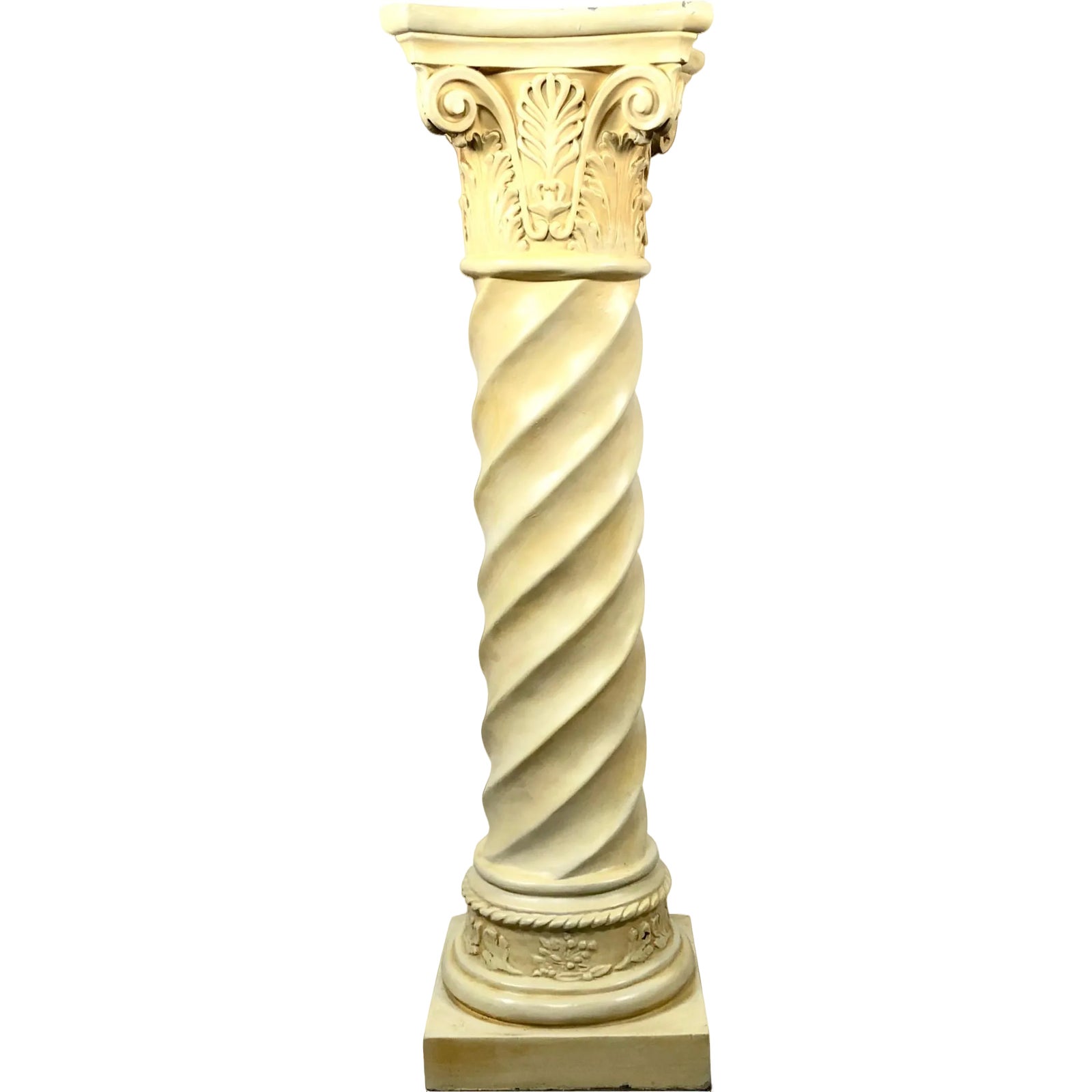 Vintage Roman Column Flower Stand Pedestal, 1980s Chairish