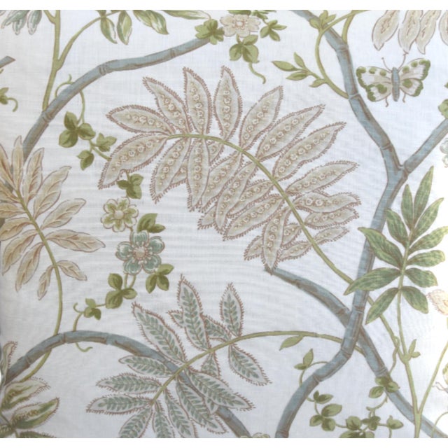 Cowtan & Tout Designer Botanical Linen Feather/Down Pillow For Sale - Image 4 of 8