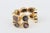 Yves Saint Laurent Gold Plated Two Row Cuff Bracelet With Agate Stones, 1990's For Sale - Image 4 of 11