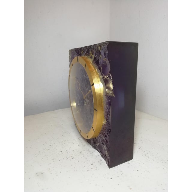 8-Day Power Reserve Table Clock from Jaeger-Lecoultre, Switzerland, 1960s For Sale - Image 4 of 12
