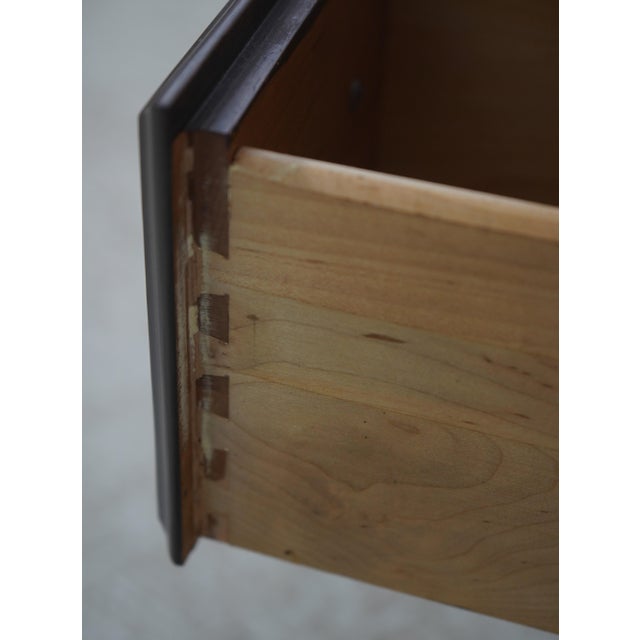 1980s Harden Cherry Queen Anne Style Lowboy W. 4 Drawers For Sale - Image 5 of 18