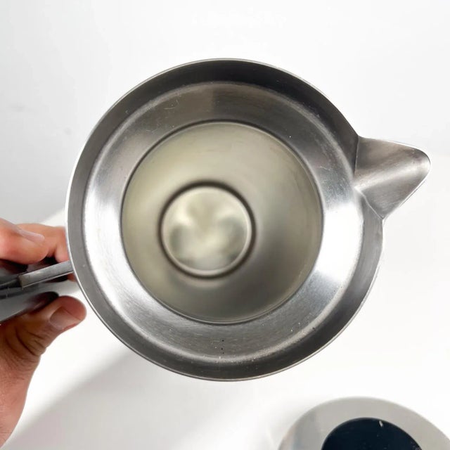 1950s Smith Metal Arts Stainless Modern Pitcher Carafe Buffalo Ny For Sale - Image 11 of 13