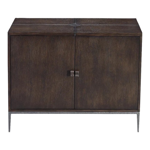 Sarreid Artisan Gray Textured Storage Cabinet For Sale
