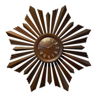 Mid 20th Century Spartun Starburst Wall Clock For Sale