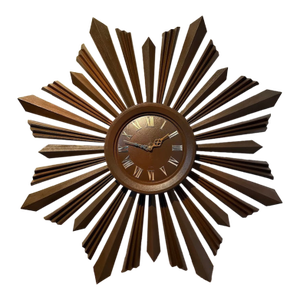 Mid 20th Century Spartun Starburst Wall Clock