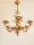 1960s Mid 20th Century Hollywood Regency Style Gilt Metal Chandelier For Sale - Image 5 of 12