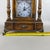 Vintage Table Clock Support Pendulum Temple Wood Columns Drawer For Sale - Image 9 of 11