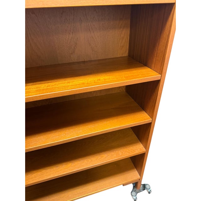 1970s Vintage Danish Teak Bookcase McM Four Shelf For Sale - Image 5 of 16