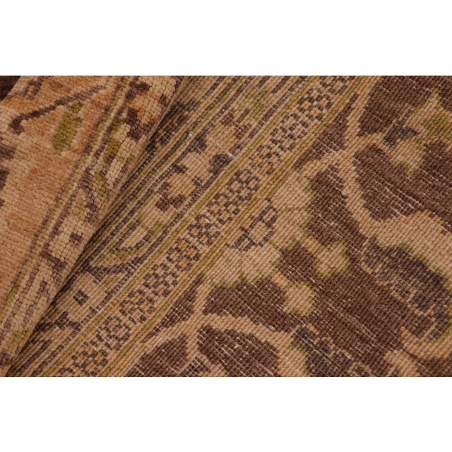Tan Boho Chic Ziegler Brown Tan Hand-Knotted Wool Rug - 7'7'' X 10'0'' For Sale - Image 8 of 8