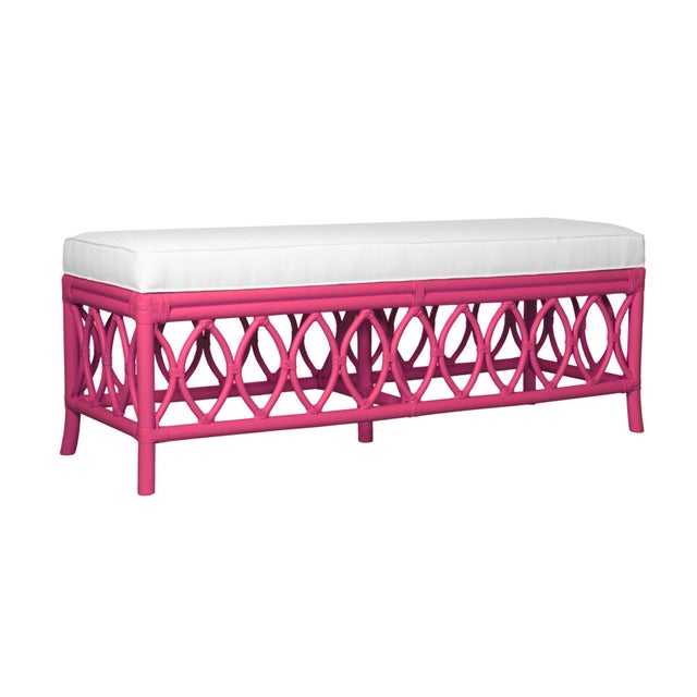 Not Yet Made - Made To Order Lillian Bench - Pink For Sale - Image 5 of 8