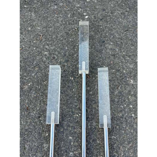 Mid-Century Modern 1960's Lucite Handled Fireplace Tool set For Sale - Image 3 of 9