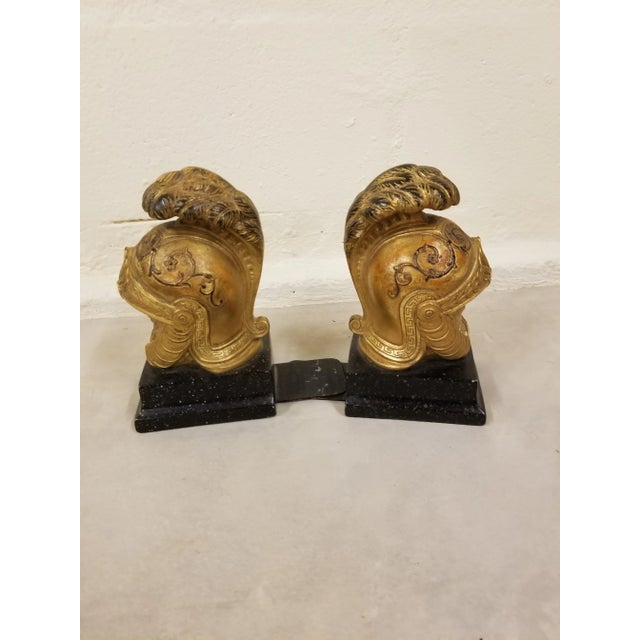 Italian 1960s Borghese Helmet Bookends For Sale - Image 3 of 5