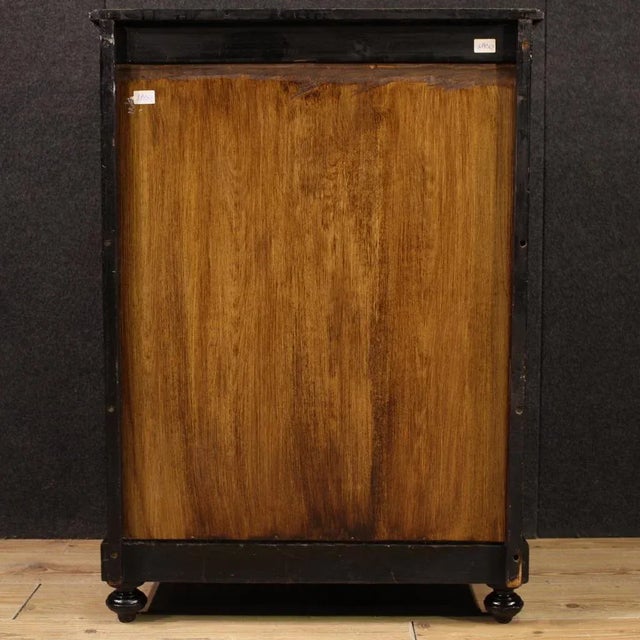 Brown Antique English Inlaid Display Cabinet, 1880 For Sale - Image 8 of 14