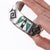 Contemporary 6 7/8" Vintage Navajo Overlay Sterling - Turquoise channel inlay bracelet For Sale - Image 3 of 10