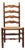 Statton Furniture Solid Hard Rock Maple Colonial Early American Ladder Back Dining Side Chair W. Rush Seat For Sale
