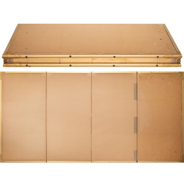 1970s Shōwa Era Japanese Byobu Screen, "Sparrows at Bamboo Forest" For Sale - Image 16 of 18