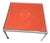 1970s Richard Schultz Style Knoll Aluminum and Orange Enamel Side-Coffee Table For Sale