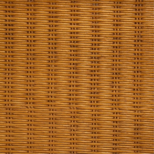 Brown Pair Vintage Twin Rattan Headboards W/ Bamboo Style Wood Trim 40" - Combine for King For Sale - Image 8 of 13