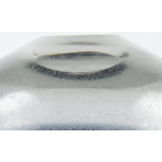 Ink Blue 1960s Scandinavian Modern Blue-Tinted Art Glass Decorative Bowl by Timo Sarpaneva, Finland For Sale - Image 8 of 9