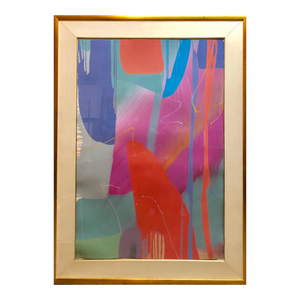 Lamar Briggs, Monumental Texas Modernist Abstract Expressionist Color Field Acrylic Painting, c.1980s