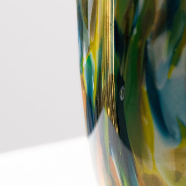 Mid-Century Modern Wavy Murano Glass Vase For Sale - Image 3 of 4