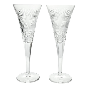 Waterford “Millennium Series” Pair of Prosperity Crystal Fluted Champagne Glasses - Set of 2