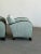 1960s Arched Chairs in Mint Blue Mohair For Sale - Image 12 of 15