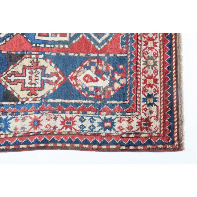 Antique Karabagh Kazak Caucasian Rug For Sale - Image 13 of 16