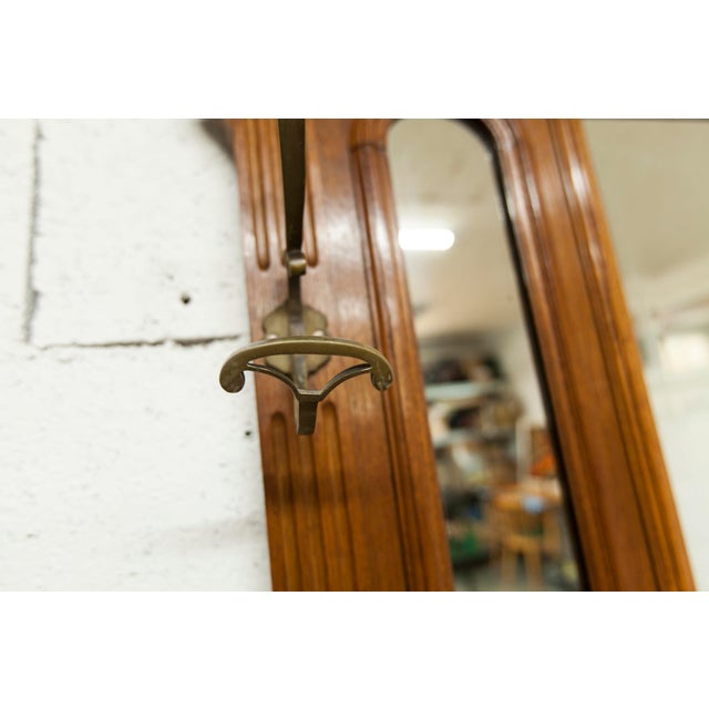 Wood Late 19th Century Napoleon III Style Walnut Wardrobe with 3 Mirrors and Marble, 1890s For Sale - Image 7 of 18