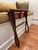 Mid Century Adirondack Style Red Canvas Strap Wooden Collapsible Luggage Rack For Sale - Image 10 of 10